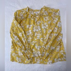 Velvet by Graham & Spencer Women L Anissa Floral Peasant Top Cotton